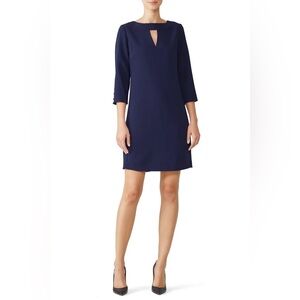 Amanda Uprichard Ashburn Blue Keyhole Shift Dress